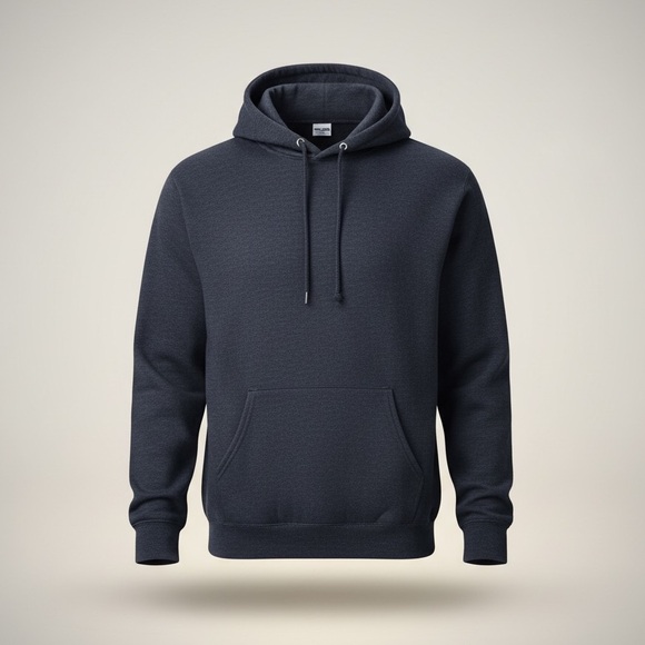 Port and Company Other - Port and Company Charcoal Grey Blue Hooded Sweatshirt